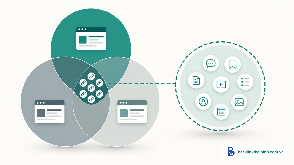 Competitor Link Gap trong audit backlink tìm domain trỏ về đối thủ mà site bạn chưa có