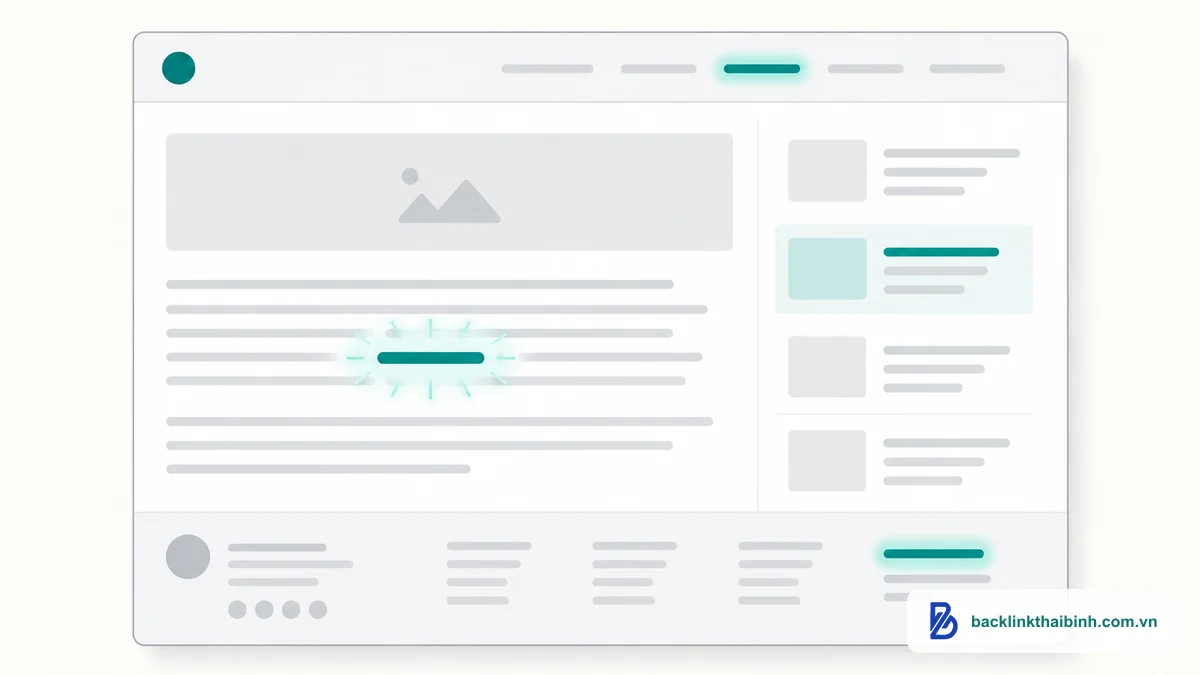 So sánh contextual link trong thân bài với link ở sidebar, footer và navigation - contextual link là gì