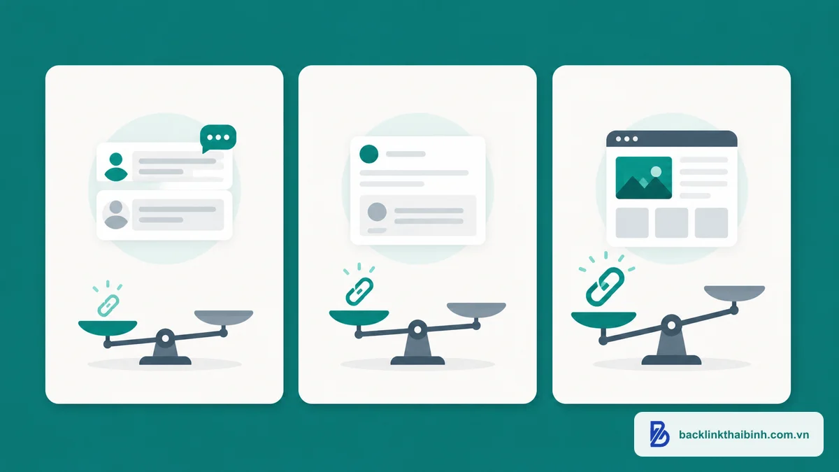 So sánh forum backlink với blog comment và Web 2.0 về link equity và giá trị thật