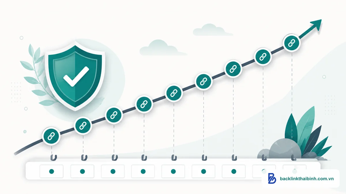 Cách build link velocity an toàn 2026: xây backlink tăng đều theo lịch trình để tránh phạt