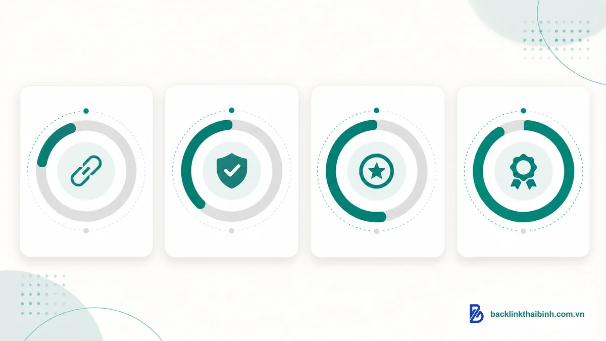 So sánh Page Authority Moz với URL Rating Ahrefs, Authority Score Semrush và Trust Flow Majestic — các chỉ số SEO cấp trang