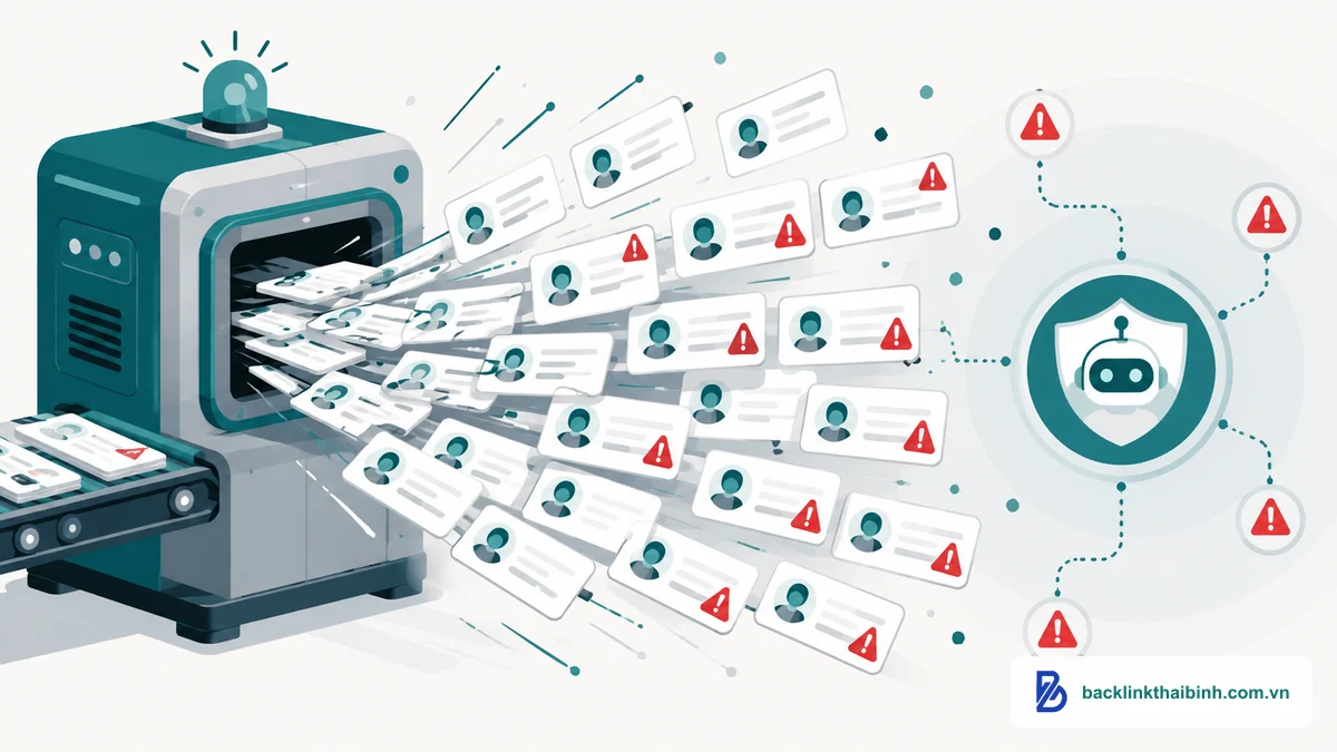 Rủi ro mass profile spam: tạo hàng loạt profile giống nhau bị SpamBrain gắn cờ