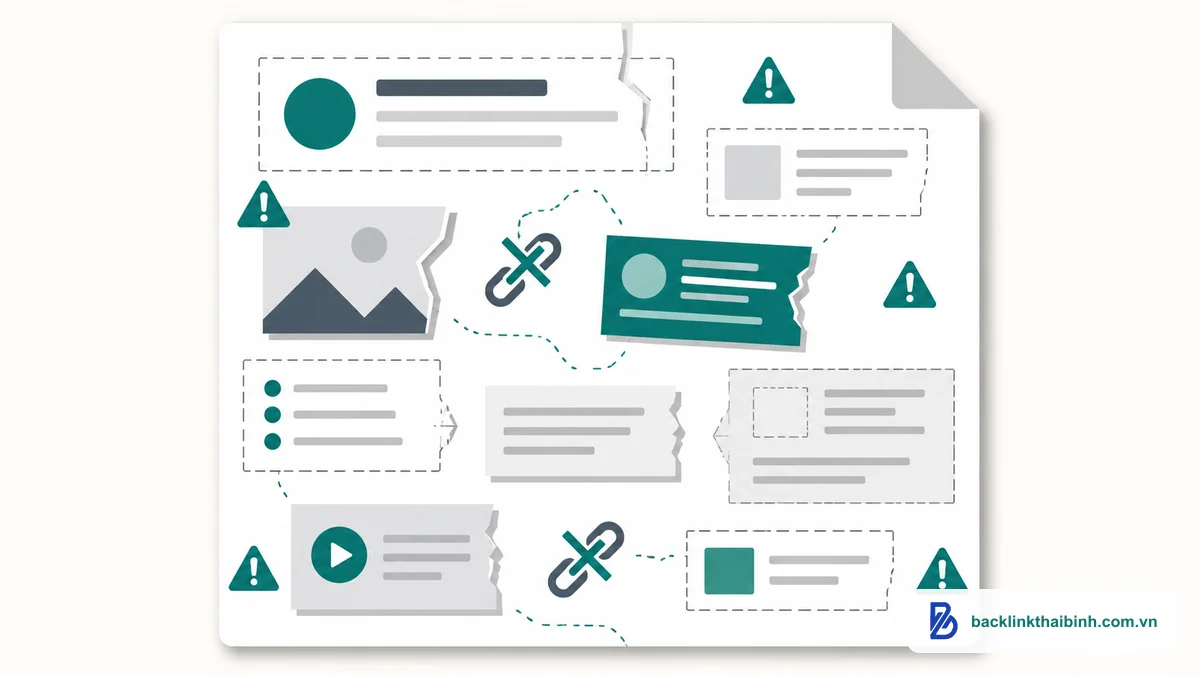Minh họa 6 sai lầm phổ biến khi viết semantic content chuẩn SEO ngữ nghĩa