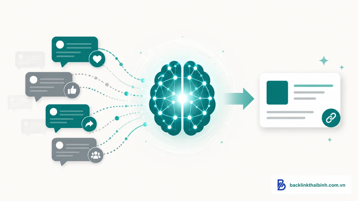Social signal và AI Search: thảo luận social nuôi hệ thống AI trích dẫn thương hiệu