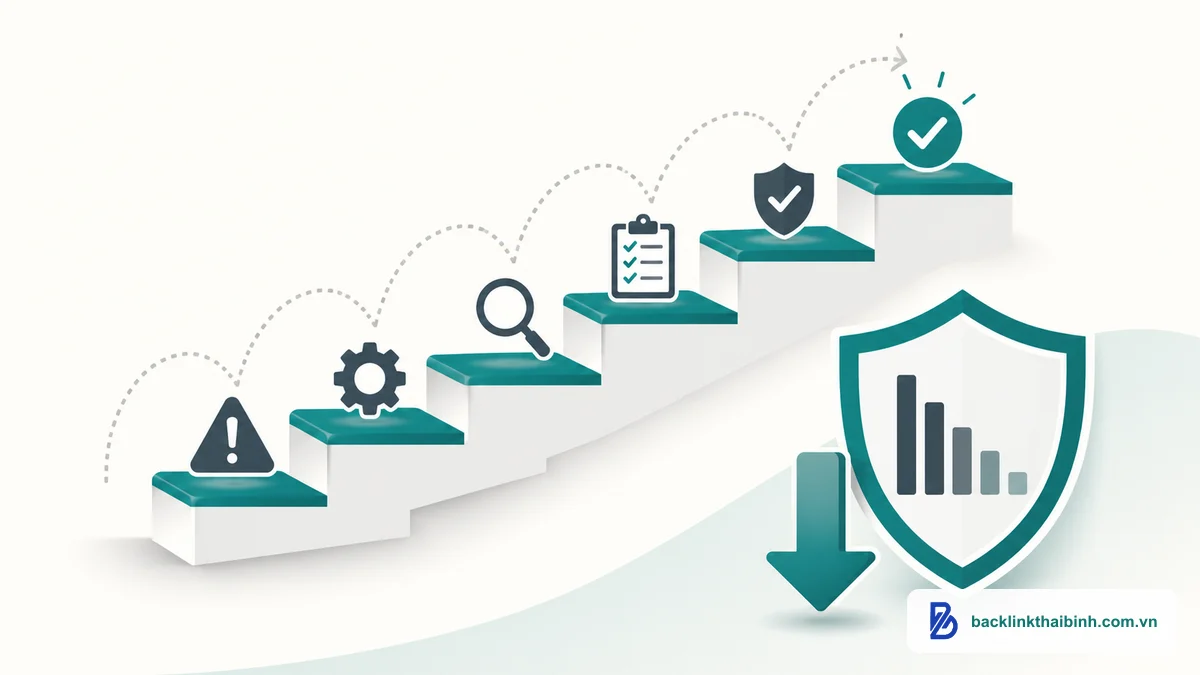 Sơ đồ 6 bước giảm spam score đúng cách, hướng dẫn hạ điểm spam cho website an toàn